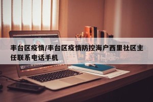 丰台区疫情/丰台区疫情防控海户西里社区主任联系电话手机
